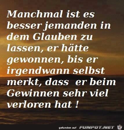 Manchmal ist es besser