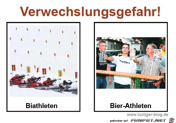 Achtung - Verwechslungsgefahr