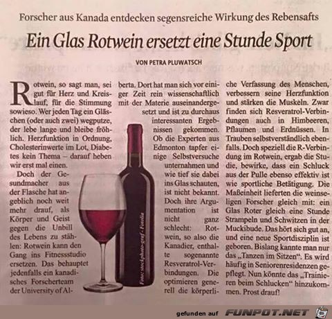 Ein Glas Rotwein