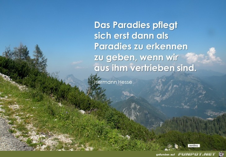 Das Paradies pflegt sich erst dann.. Das Paradies pflegt sich erst dann..