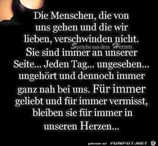 Die Menschen die von uns gehen Die Menschen die von uns gehen