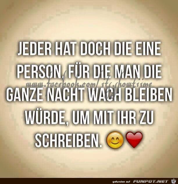 Jeder hat doch die eine Person