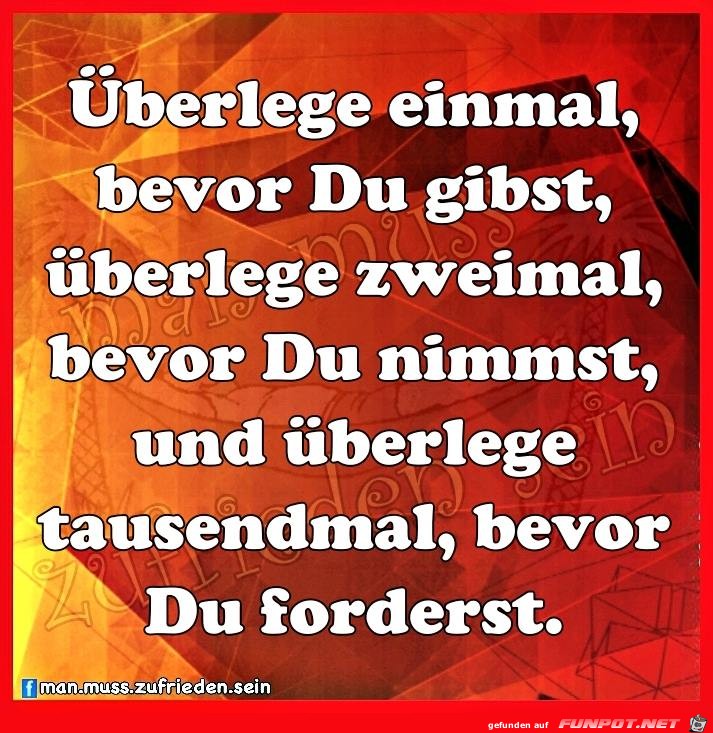 Ueberlege einmal