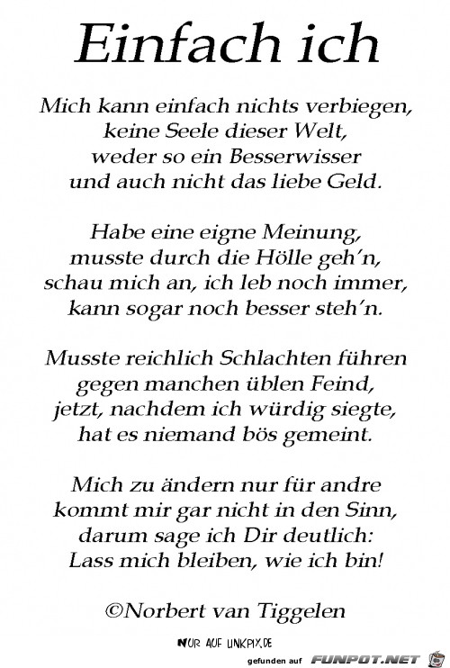 einfach ich einfach ich