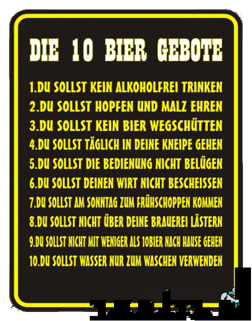10 Bier Gebote 10 Bier Gebote