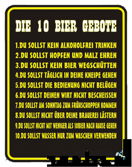 10 Bier Gebote