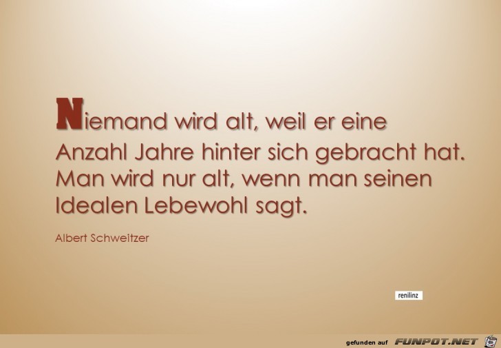 Niemand wird alt Niemand wird alt
