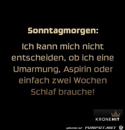 Sonntagmorgen Sonntagmorgen