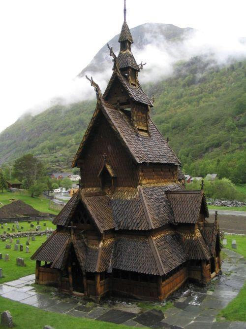 A church in Norway - all wood no nails and very old A church in Norway - all wood no nails and very old