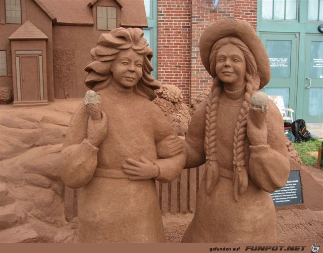 Sandskulpturen auf der Prince-Edward-Insel