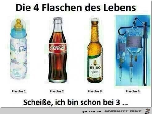 4 Flaschen 4 Flaschen