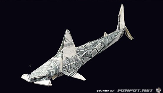 die One-Dollar-Origami-Kunstwerke