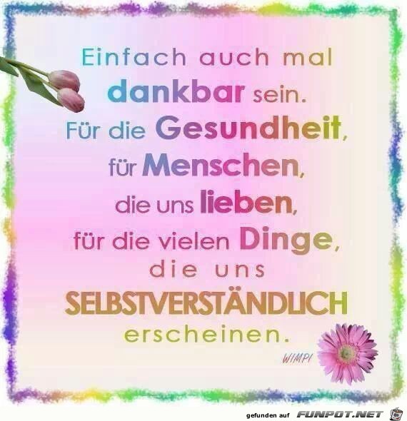 dankbar sein dankbar sein