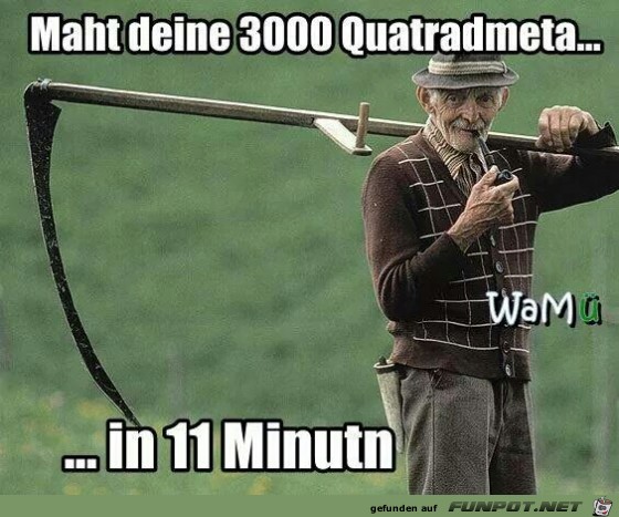 maeht deine 3000 m2 in 11 Minuten