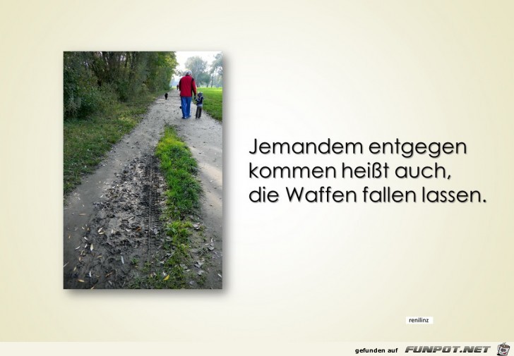 Jemandem entgegen zu kommen Jemandem entgegen zu kommen
