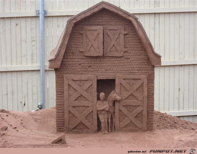 Sandskulpturen auf der Prince-Edward-Insel