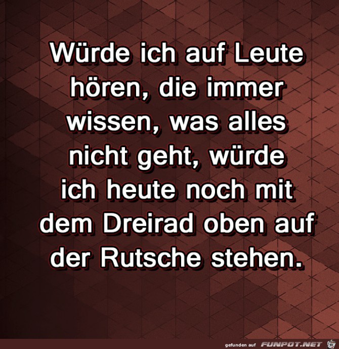 Wuerde ich auf Leute hoeren