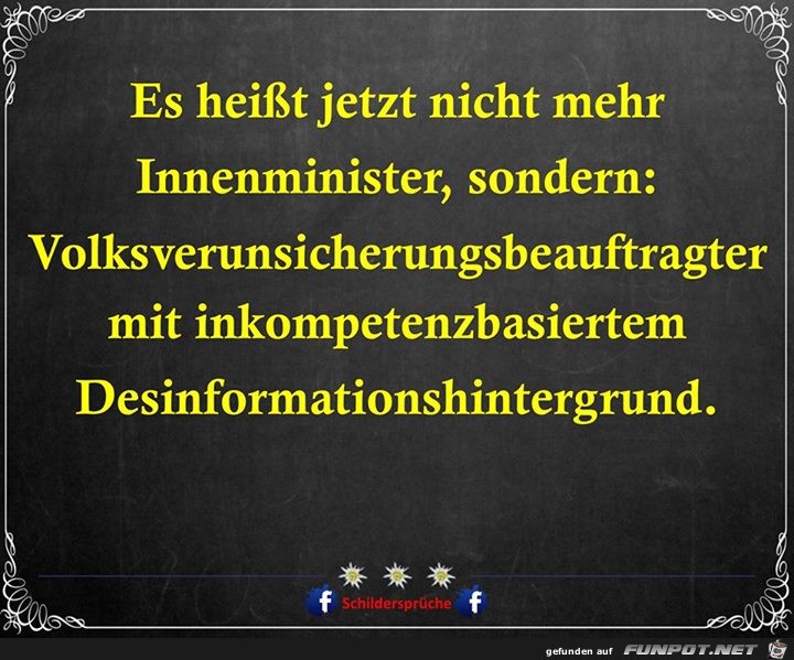 Neues Wort fr Innenminister