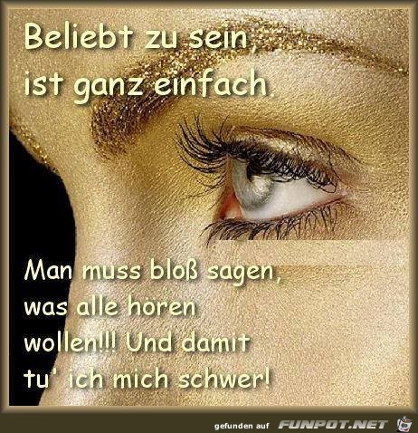 Beliebt zu sein