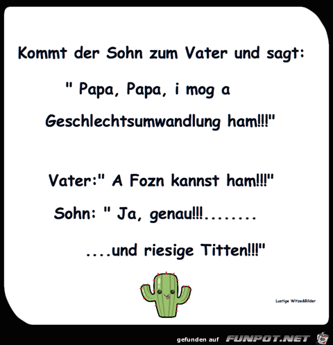 Kommt der Sohn zum vater