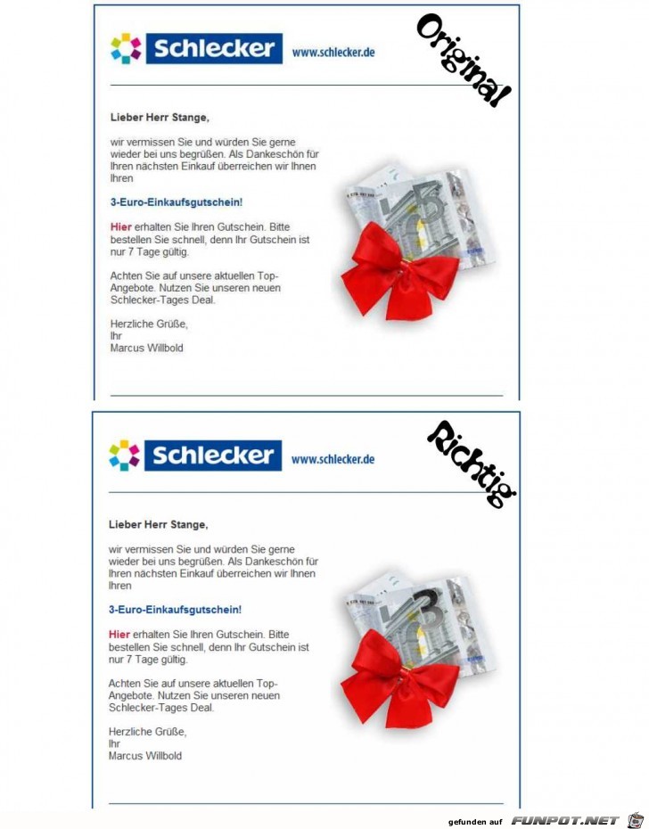 der 3 Euro - Einkaufsgutschein der 3 Euro - Einkaufsgutschein