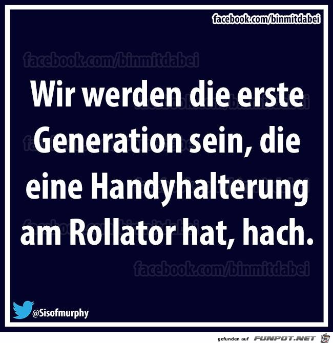 erste Generation mit Handyhalterung