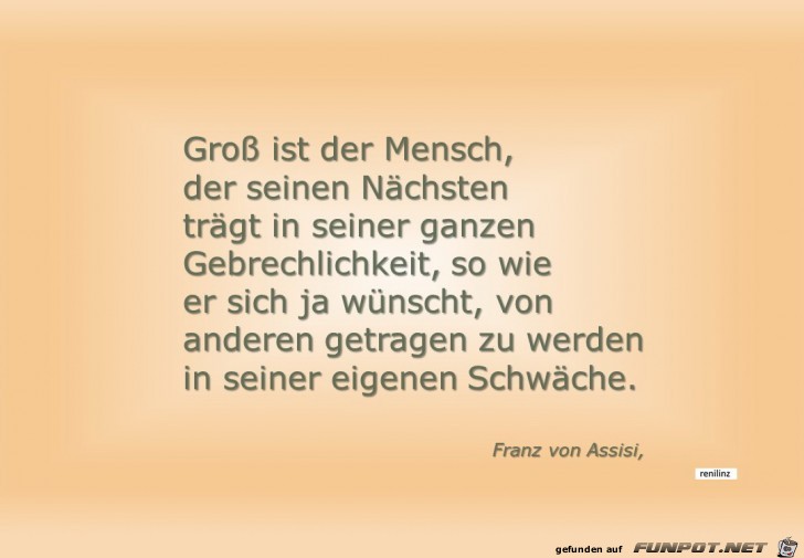 Gro ss ist der Mensch