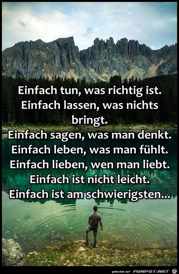 Einfach tun was wichtig ist