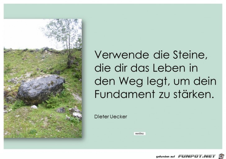 Verwende die Steine