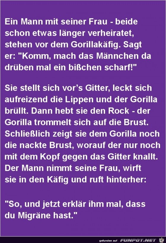 ein Mann mit seiner Frau