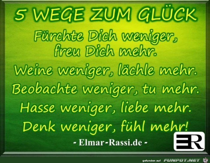 5 Wege zum Glueck