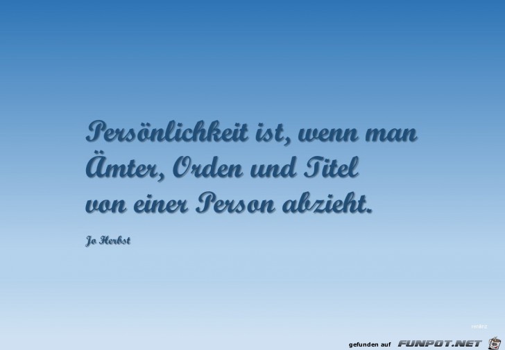Persoenlichkeit ist Persoenlichkeit ist