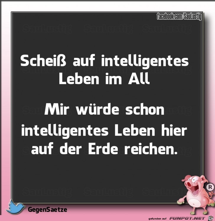 Scheiss auf intelligentes Leben Scheiss auf intelligentes Leben