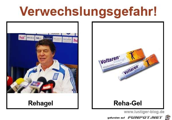 Achtung - Verwechslungsgefahr