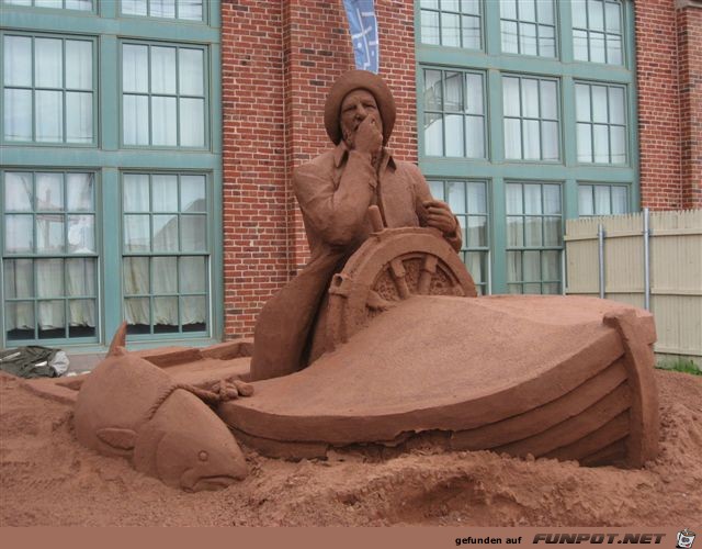 Sandskulpturen auf der Prince-Edward-Insel