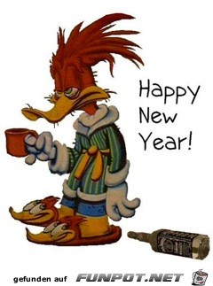 Happy NewYear woodpecker Happy NewYear woodpecker