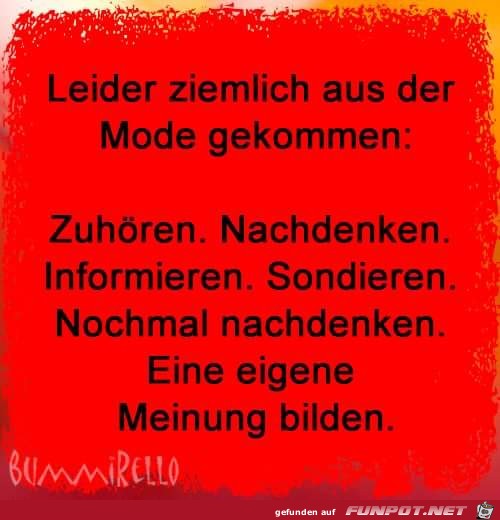 aus der Mode