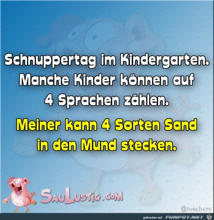 Schnuppertag im Kindergarten Schnuppertag im Kindergarten