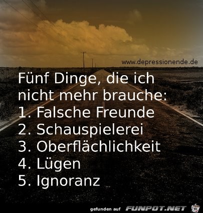 Fuenf Dinge Fuenf Dinge