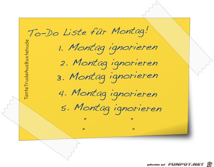 Liste fuer Montag