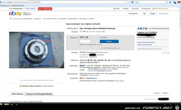 Hallo, habe bei ebay eine...