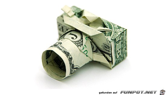 die One-Dollar-Origami-Kunstwerke