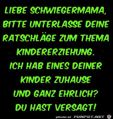 liebe Schwiegermama