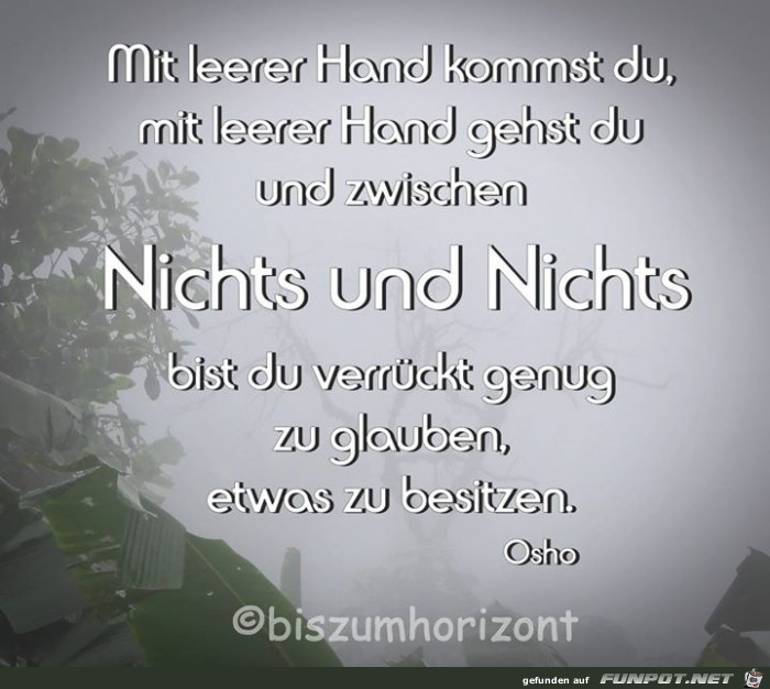 mit leerer Hand mit leerer Hand
