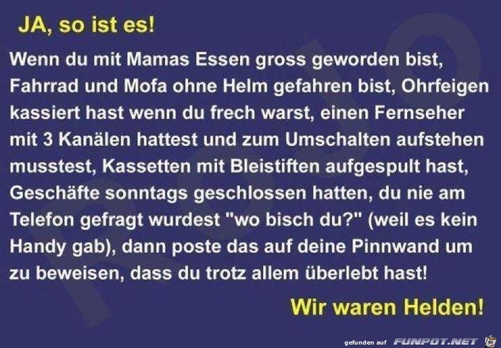 Ja so ist es Ja so ist es