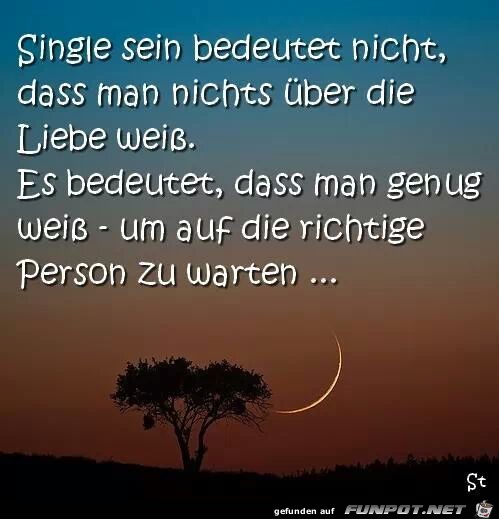 Single sein bedeutet...