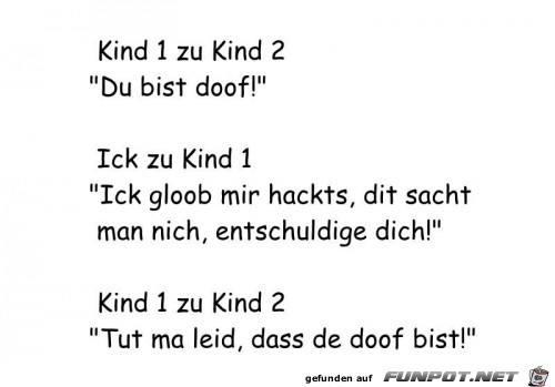 Du bist doof