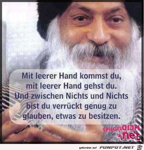 mit leerer Hand