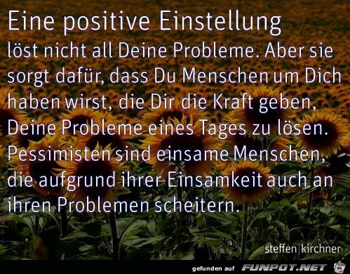 Positive Einstellung