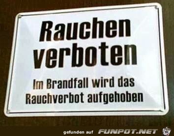 rauchen verboten